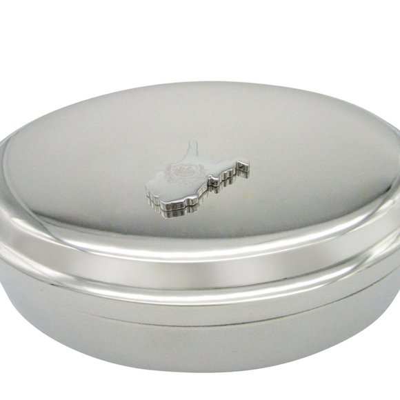 West Virginia State Map Shape and Flag Jewelry Box - Picture 1 of 2